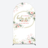 Lofaris Floral Spring Pink Girl Baby Shower Arch Backdrop